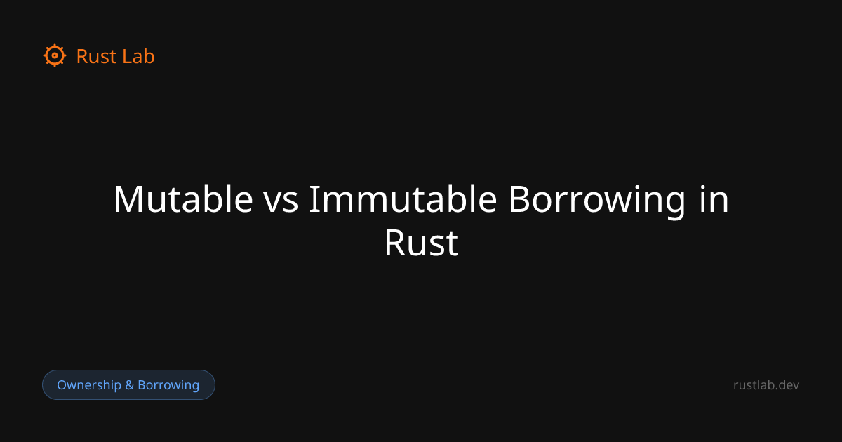 Mutable vs Immutable Borrowing in Rust — Rust Lab